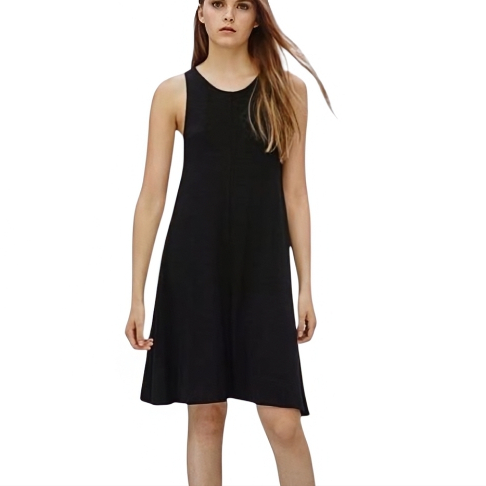 Aritzia Wilfred Free Rosa Dress Women Small Black Slouchy Minimalist Parisian